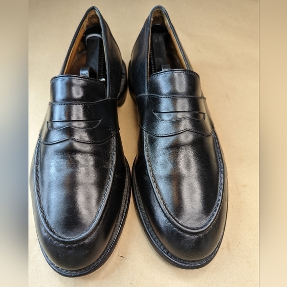 Allen Edmonds RANDOLPH (4809) Black Calfskin Leather Penny Loafers Sz 10.5E. Rep - Picture 3 of 11